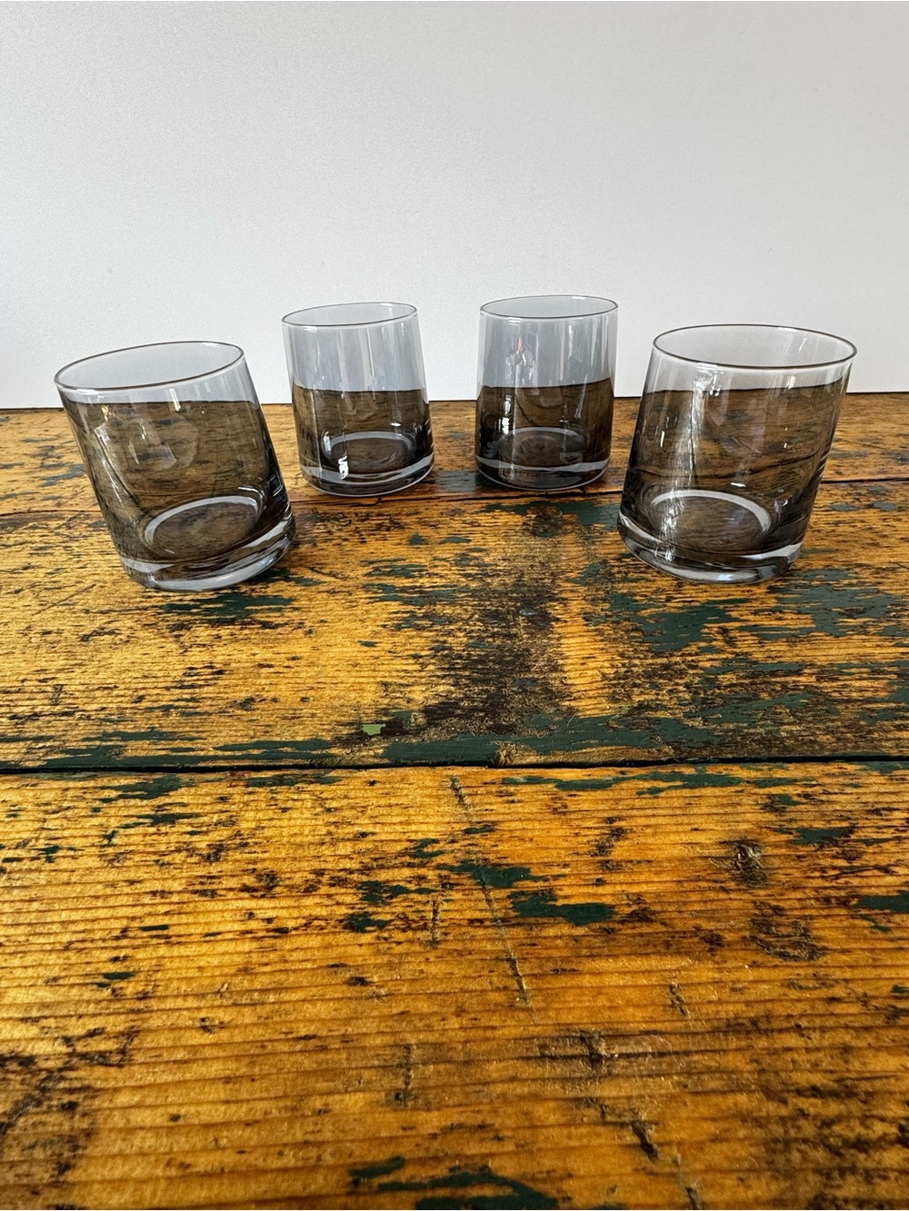 Smoked Glass Tumbler Set of 4 – Modern Home Dining Glasses
